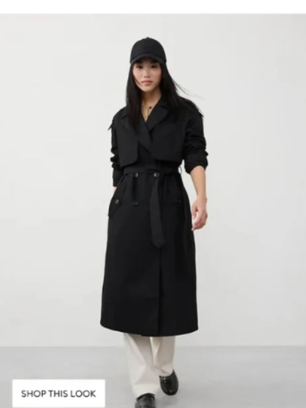 Banana Republic Black Trench Coat